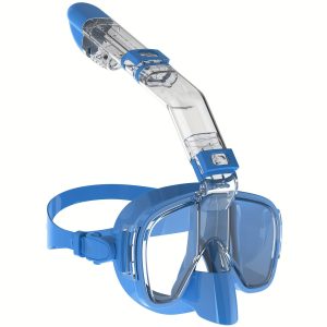 1 snorkeling and diving mask with snorkel, anti-fog and anti-leak diving goggles for swimming, snorkeling and travel diving