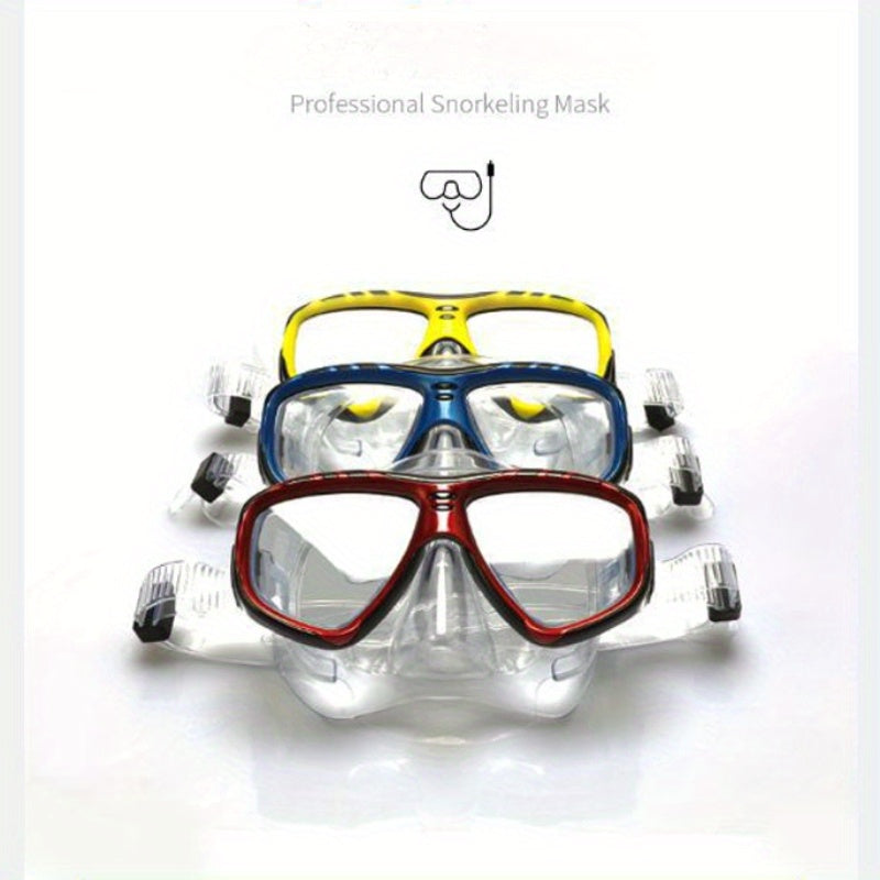 2 pieces/set of neutral silicone professional swimming and diving equipment, 1 silicone waterproof, anti-fog and leak-proof diving mask + snorkeling tube