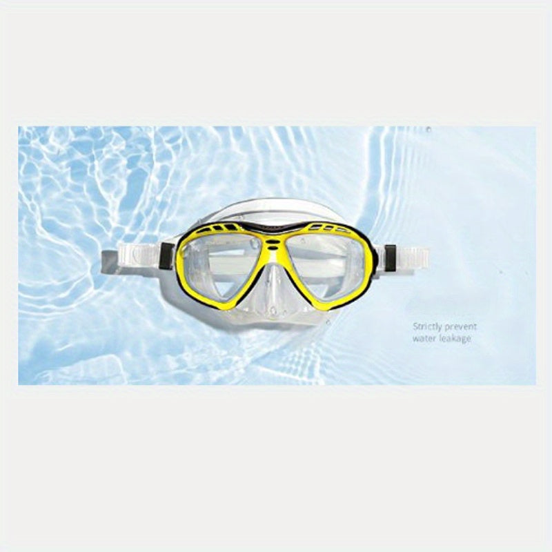 2 pieces/set of neutral silicone professional swimming and diving equipment, 1 silicone waterproof, anti-fog and leak-proof diving mask + snorkeling tube