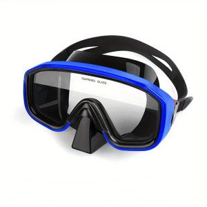 Adult diving mask with tempered glass for deep water swimming made of liquid silicone