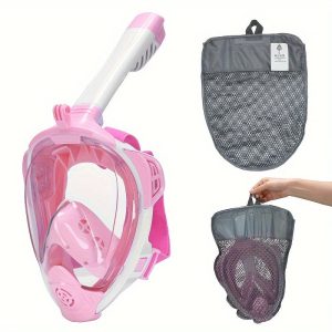 1 unisex diving goggles, silicone diving mask with snorkel, ideal for pool parties, free diving, snorkeling, underwater viewing