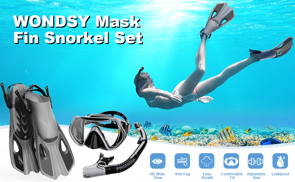 WONDSY Snorkeling Gear for Adults