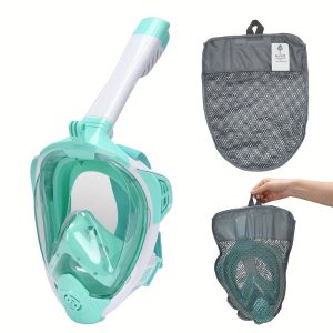 1 unisex diving goggles, silicone diving mask with snorkel, ideal for pool parties, free diving, snorkeling, underwater viewing