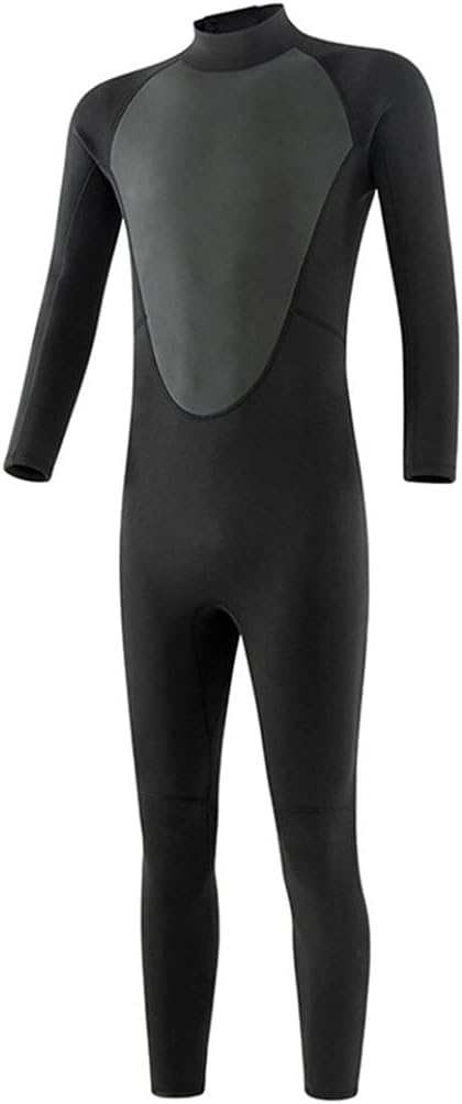 Diving Wetsuit Men 0.12Inch Ultra Stretch Neoprene Full Body Suit Back Zip Swimsuit for Spearfishing Snorkeling Canoeing Black L, Full Body Diving Suit