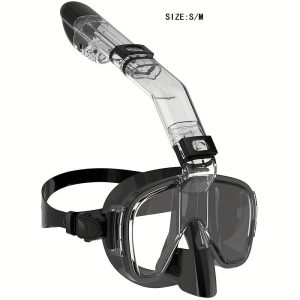 1 snorkeling and diving mask with snorkel, anti-fog and anti-leak diving goggles for swimming, snorkeling and travel diving