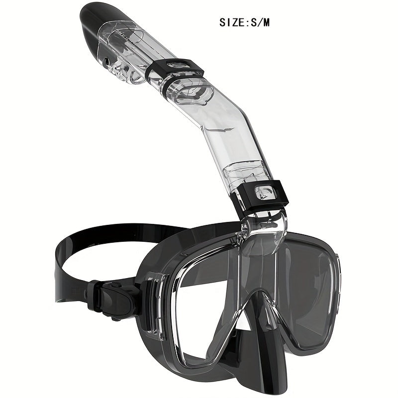 1 snorkeling and diving mask with snorkel, anti-fog and anti-leak diving goggles for swimming, snorkeling and travel diving