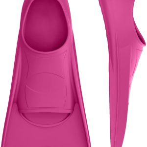 Swim Fins, Kids Swim Training Fins for Lap Swimming, Travel Size Flippers with Mesh Bag, Silicone Swimming Fins for Kids Teens Adults Women Men