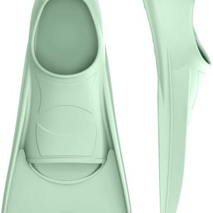 Swim Fins, Kids Swim Training Fins for Lap Swimming, Travel Size Flippers with Mesh Bag, Silicone Swimming Fins for Kids Teens Adults Women Men