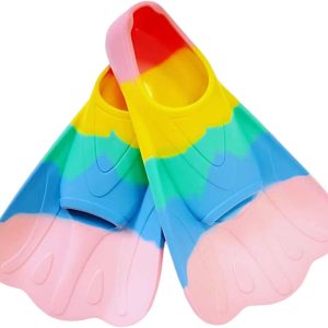 Swimming Flippers Kids Swim Fins Comfortable Soft Silicone Flippers for Swimming and Diving Beginners Kids Girls Boys Adults