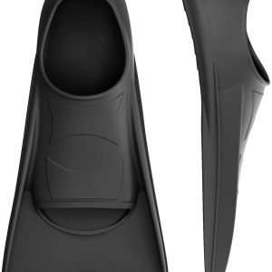 Swim Fins, Kids Swim Training Fins for Lap Swimming, Travel Size Flippers with Mesh Bag, Silicone Swimming Fins for Kids Teens Adults Women Men