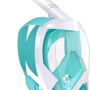 Snorkel Mask,180°View Snorkelling Gear with Panoramic Full Face Design-Sports Camera Compatible Diving Mask with Anti-Fog and Anti-Leak Technology for Adults and Kids
