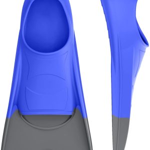 Swim Fins, Kids Swim Training Fins for Lap Swimming, Travel Size Flippers with Mesh Bag, Silicone Swimming Fins for Kids Teens Adults Women Men