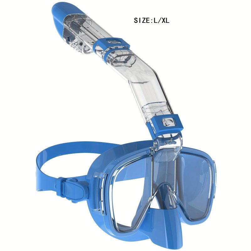 1 snorkeling and diving mask with snorkel, anti-fog and anti-leak diving goggles for swimming, snorkeling and travel diving