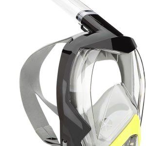Snorkel Mask,180°View Snorkelling Gear with Panoramic Full Face Design-Sports Camera Compatible Diving Mask with Anti-Fog and Anti-Leak Technology for Adults and Kids