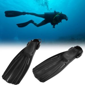 Diving Foot Fin, Ergonomic Adjustable Spring Laces Snorkeling Flippers Abrasion Resistant for Swimming