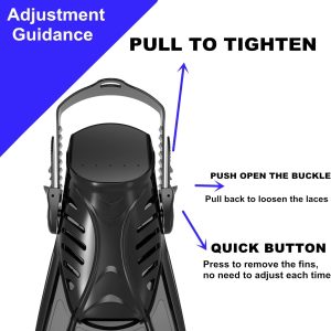 Diving fins Snorkeling Gear for Adults Snorkel fins ，Swim fins Open, Adjustable, Men, Women, Children, Swim Flippers
