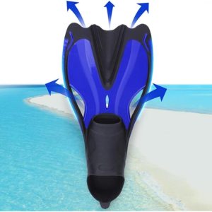 Flippers for Swimming Swimming Fins Adult Snorkeling Foot Flippers Diving Fins Beginner Swimming Equipment Portable Adult & Amp; Kids Diving Flippers White Medium
