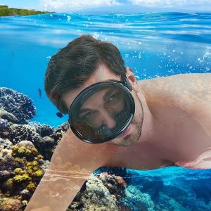 Diving Mask Scuba Mask Spearfishing Mask Freediving Water Mask Tempered Glass Oval HD Anti-Fog Scuba Goggles for Adults