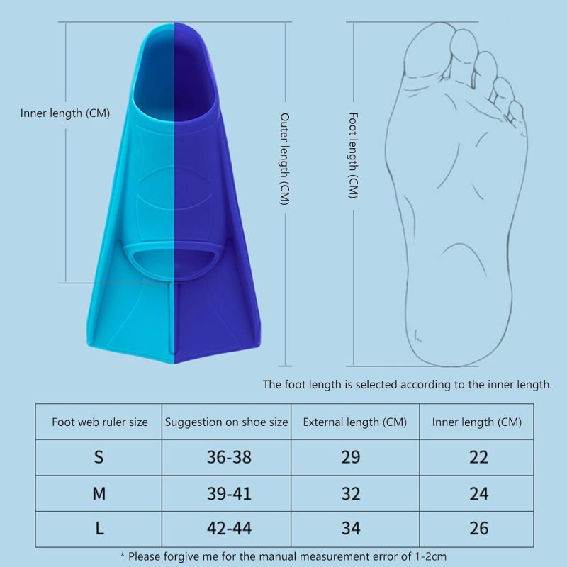 Swimming Fins Comfortable Silicone Scubas Diving Fins Adult Childrens Swimming Fins Starter Swimming Training Equipment Diving Training Shoes