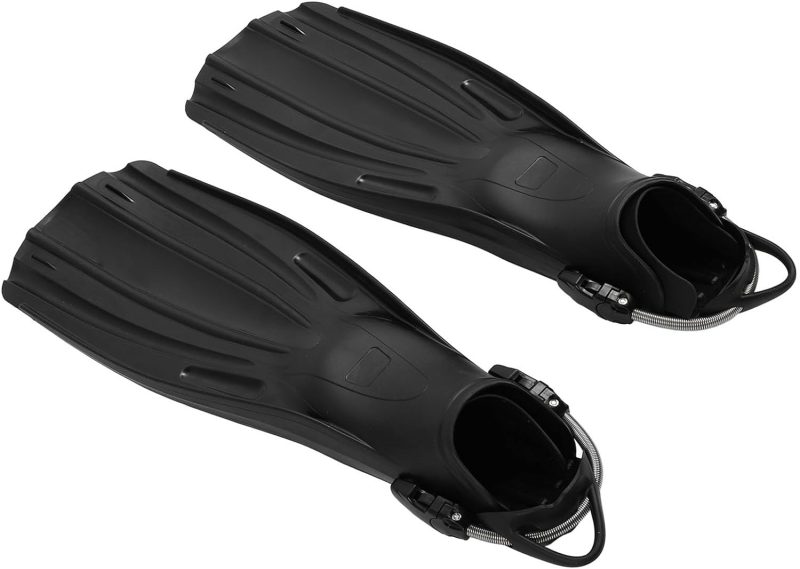 Diving Foot Fin, Ergonomic Adjustable Spring Laces Snorkeling Flippers Abrasion Resistant for Swimming