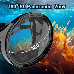 Diving Mask Scuba Mask Spearfishing Mask Freediving Water Mask Tempered Glass Oval HD Anti-Fog Scuba Goggles for Adults