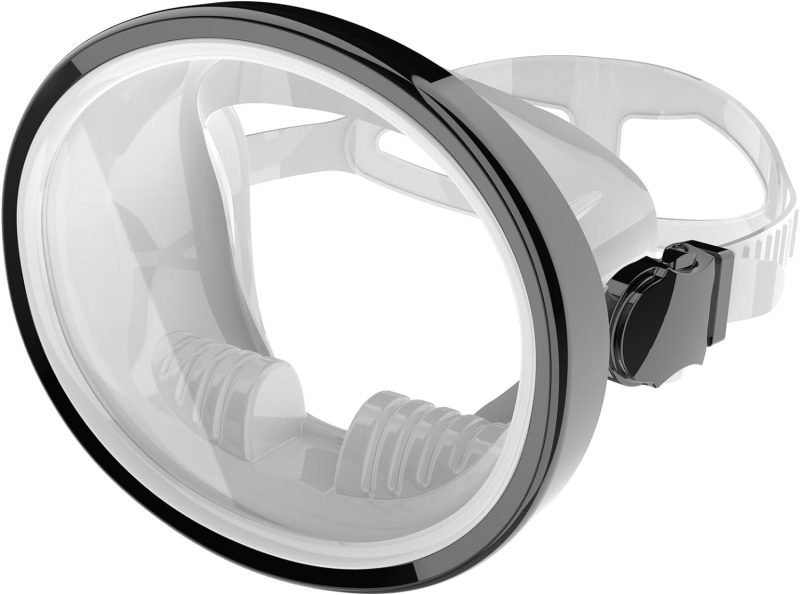 Diving Mask Scuba Mask Spearfishing Mask Freediving Water Mask Tempered Glass Oval HD Anti-Fog Scuba Goggles for Adults