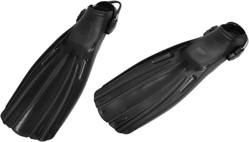 Diving Foot Fin, Ergonomic Adjustable Spring Laces Snorkeling Flippers Abrasion Resistant for Swimming
