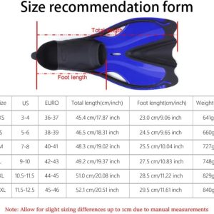 Flippers for Swimming Swimming Fins Adult Snorkeling Foot Flippers Diving Fins Beginner Swimming Equipment Portable Adult & Amp; Kids Diving Flippers White Medium