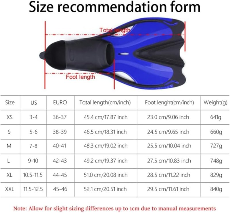 Flippers for Swimming Swimming Fins Adult Snorkeling Foot Flippers Diving Fins Beginner Swimming Equipment Portable Adult & Amp; Kids Diving Flippers White Medium
