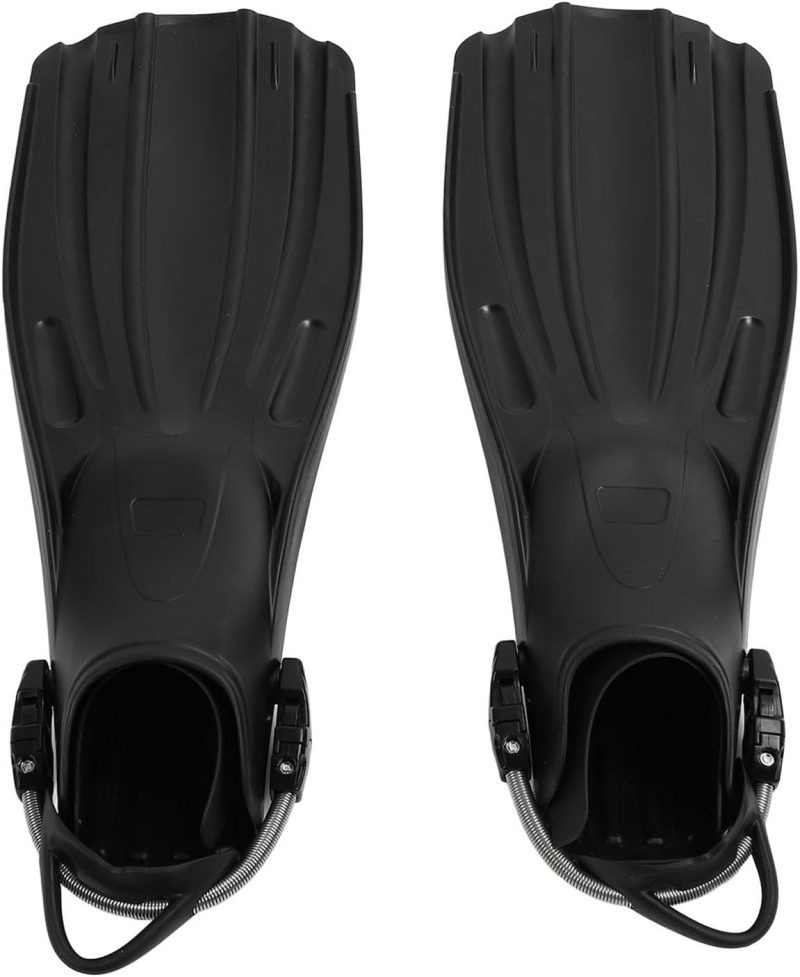 Diving Foot Fin, Ergonomic Adjustable Spring Laces Snorkeling Flippers Abrasion Resistant for Swimming