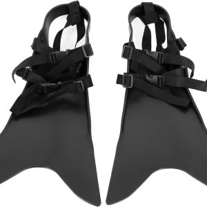 Float Tube Fins, One Size Adjustable Foot Pocket Flippers, Float Tube Fins for Fishing for Diving, for Adult Men Women