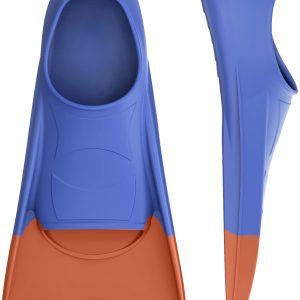Swim Fins, Kids Swim Training Fins for Lap Swimming, Travel Size Flippers with Mesh Bag, Silicone Swimming Fins for Kids Teens Adults Women Men