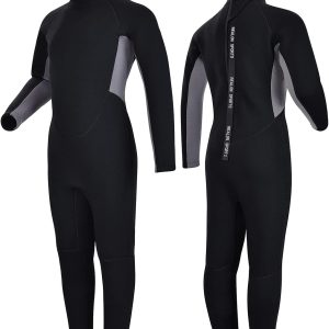 Kids Wetsuit for Toddler Girls Boys and Youth,3mm Neoprene Swimsuits Children Wet Suits 2mm Shorty/Full Long Sleeve Back Zip in Cold Water Warmth for Swimming Diving Jet Skiing Surfing