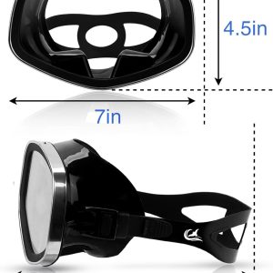 Scuba Mask with Drain Valve Wide View Suitable for Adults Scuba Diving, Free Diving, and Snorkeling Goggles Mask…