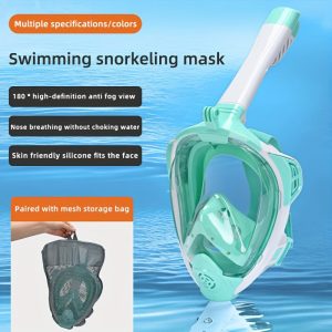 1 unisex diving goggles, silicone diving mask with snorkel, ideal for pool parties, free diving, snorkeling, underwater viewing