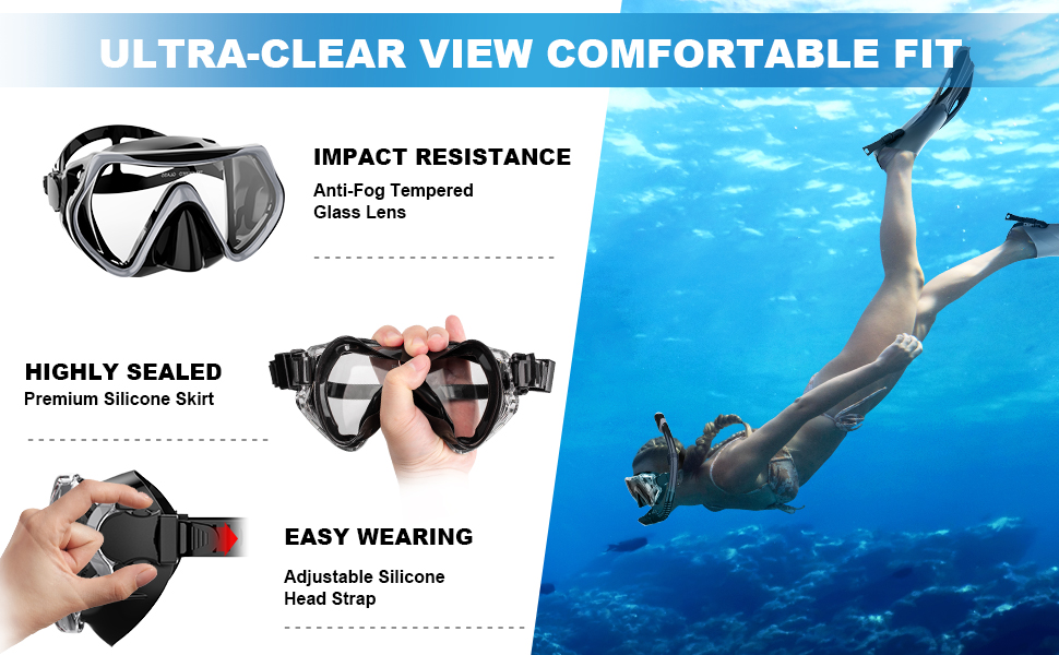 Snorkel mask feature
