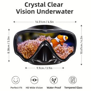 Adult swimming goggles, 180° panoramic view, anti-fog and non-leakage swimming goggles, with replaceable nose bridge, swimming gear