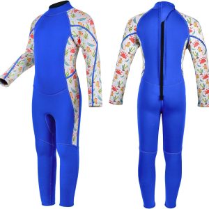 Kids Wetsuit for Toddler Girls Boys and Youth,3mm Neoprene Swimsuits Children Wet Suits 2mm Shorty/Full Long Sleeve Back Zip in Cold Water Warmth for Swimming Diving Jet Skiing Surfing