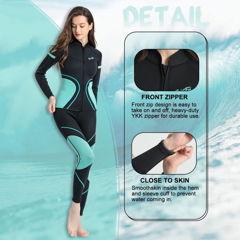 Wetsuit Pants Women, 2mm Wetsuits Neoprene Pull-on Pants for Water Sports Diving Surfing Swimming Kayaking
