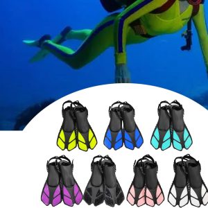Adjustable Hasps Snorkels Fins Short Swimming Fins Open Heel Swim Flippers for Snorkeling Divings Swimming Open Heel Swim Flippers