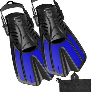 Diving fins Snorkeling Gear for Adults Snorkel fins ，Swim fins Open, Adjustable, Men, Women, Children, Swim Flippers