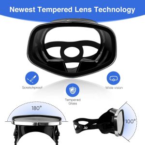 Scuba Mask with Drain Valve Wide View Suitable for Adults Scuba Diving, Free Diving, and Snorkeling Goggles Mask…