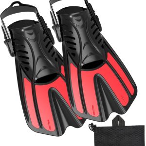 Diving fins Snorkeling Gear for Adults Snorkel fins ，Swim fins Open, Adjustable, Men, Women, Children, Swim Flippers