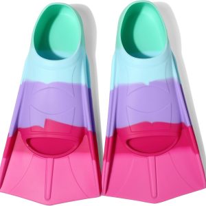 71k4jCCt_qL._AC_SL1500 Kids Swim Fins,Short Fins Swimming Flippers for Lap Swimming and Training for Child,Girls,Boys