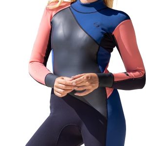 71xkSrGah9L._AC_SL1500-20240618-095437 Women's Limestone Neoprene Wetsuit Shorty Wet Suits for Women in Cold Water Long-Sleeve Half Leg Water Suits Springsuit for Scuba Diving Surfing Kayaking Canoeing Snorkeling Swimming - 2.0mm