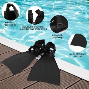 Float Tube Fin, One Size Adjustable Buckle, Float Tube Fins for Fishing for Diving, for Adult Men Women