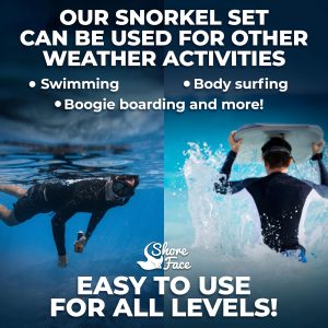 Snorkel Set – Diving Mask and Dry Snorkel Set – Anti-Fog Scuba Mask – Panoramic Wide-View Adult Snorkel Set – Snorkeling Mask for Adults – Scuba Diving Gear for Men and Women
