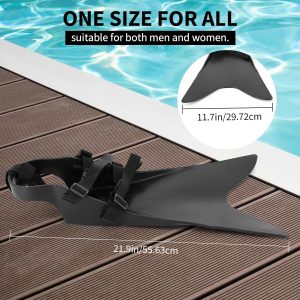 Float Tube Fins, One Size Adjustable Foot Pocket Flippers, Float Tube Fins for Fishing for Diving, for Adult Men Women