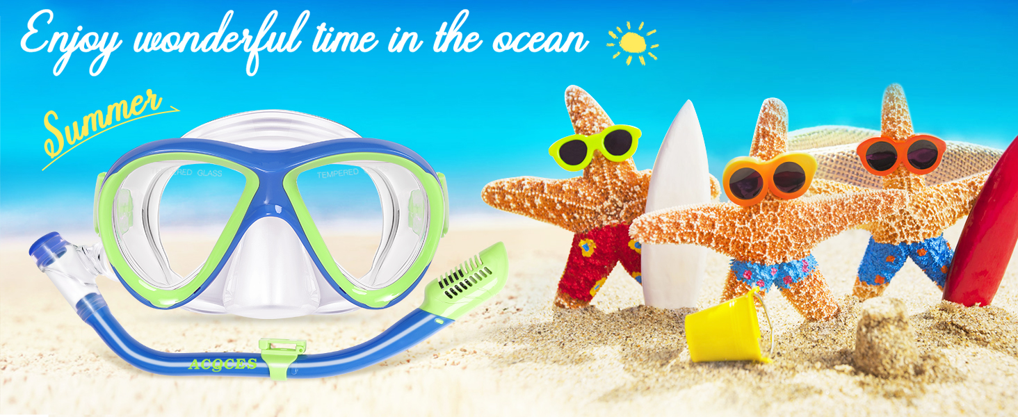 snorkel set with fins