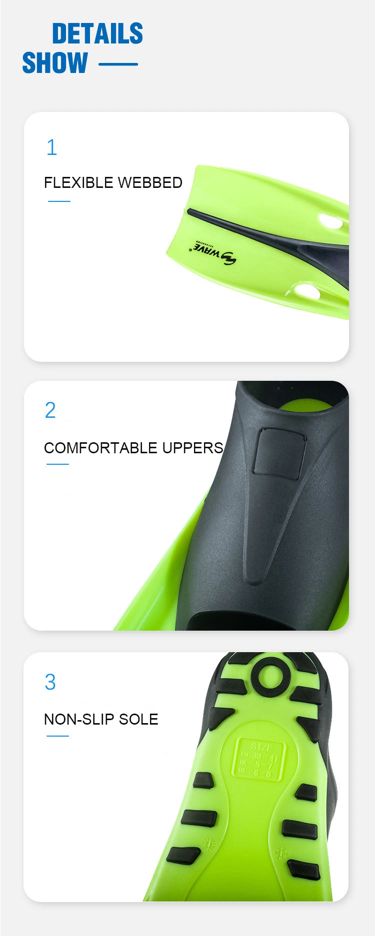 Quality Guaranted OEM Acceptable Skin-Friendly Diving Fins for Sale